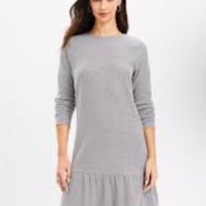 LOFT Classic Gray Long-Sleeve Dress